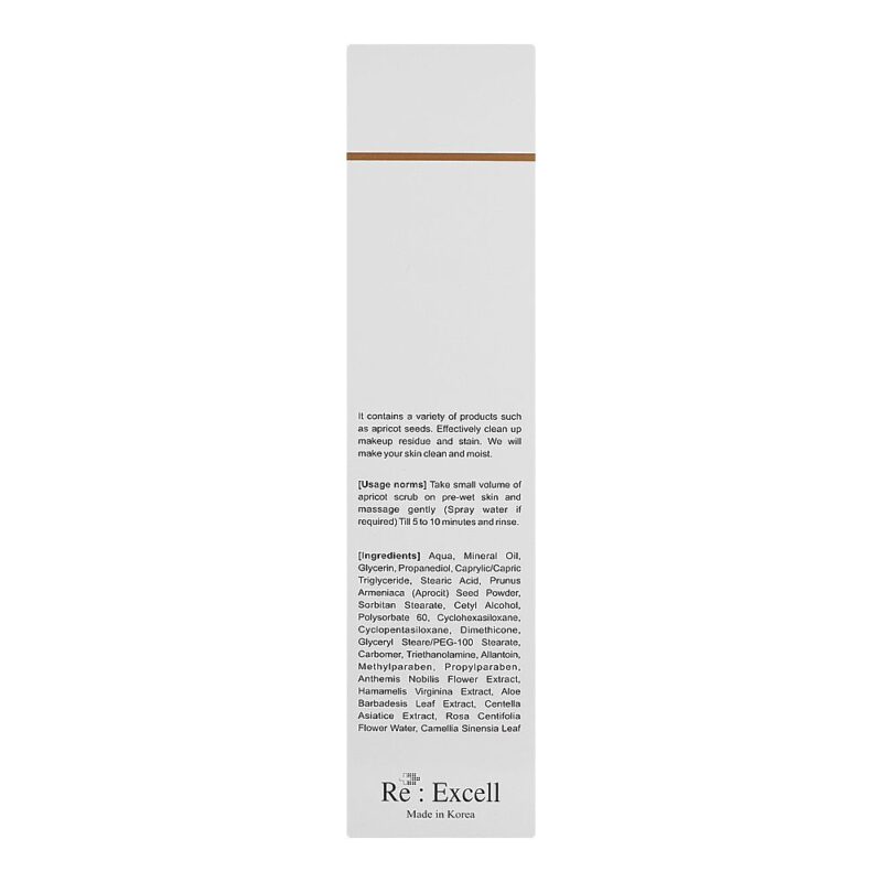 Re Excell Face Bath & Body Apricot Scrub – Refresh and Revitalize Your Skin, 200ml - Image 2