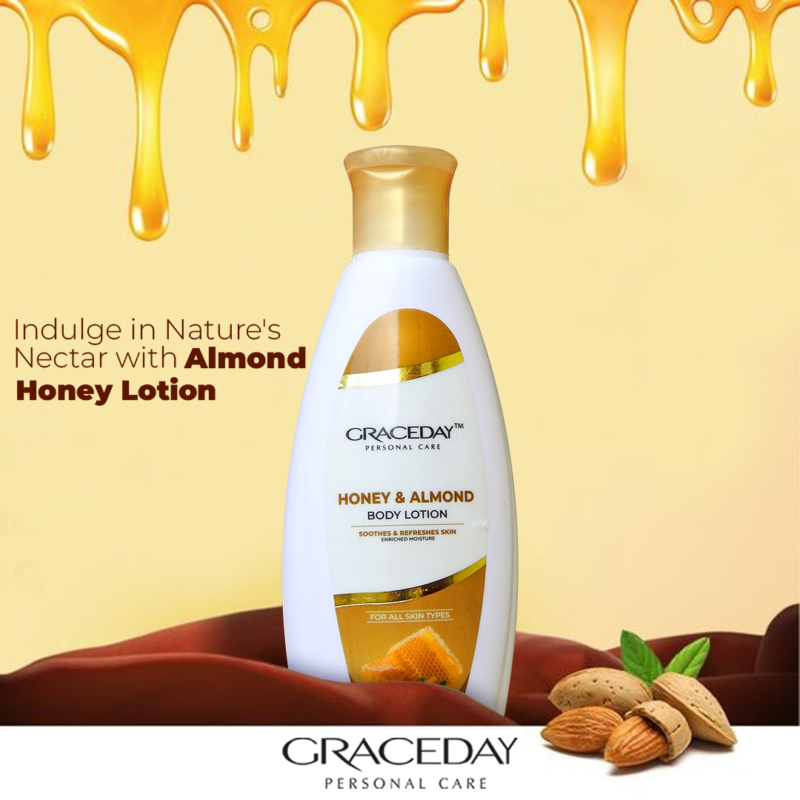 Graceday Honey and Almond Body Moisturizing Lotion – Nourish & Hydrate Your Skin - Image 2
